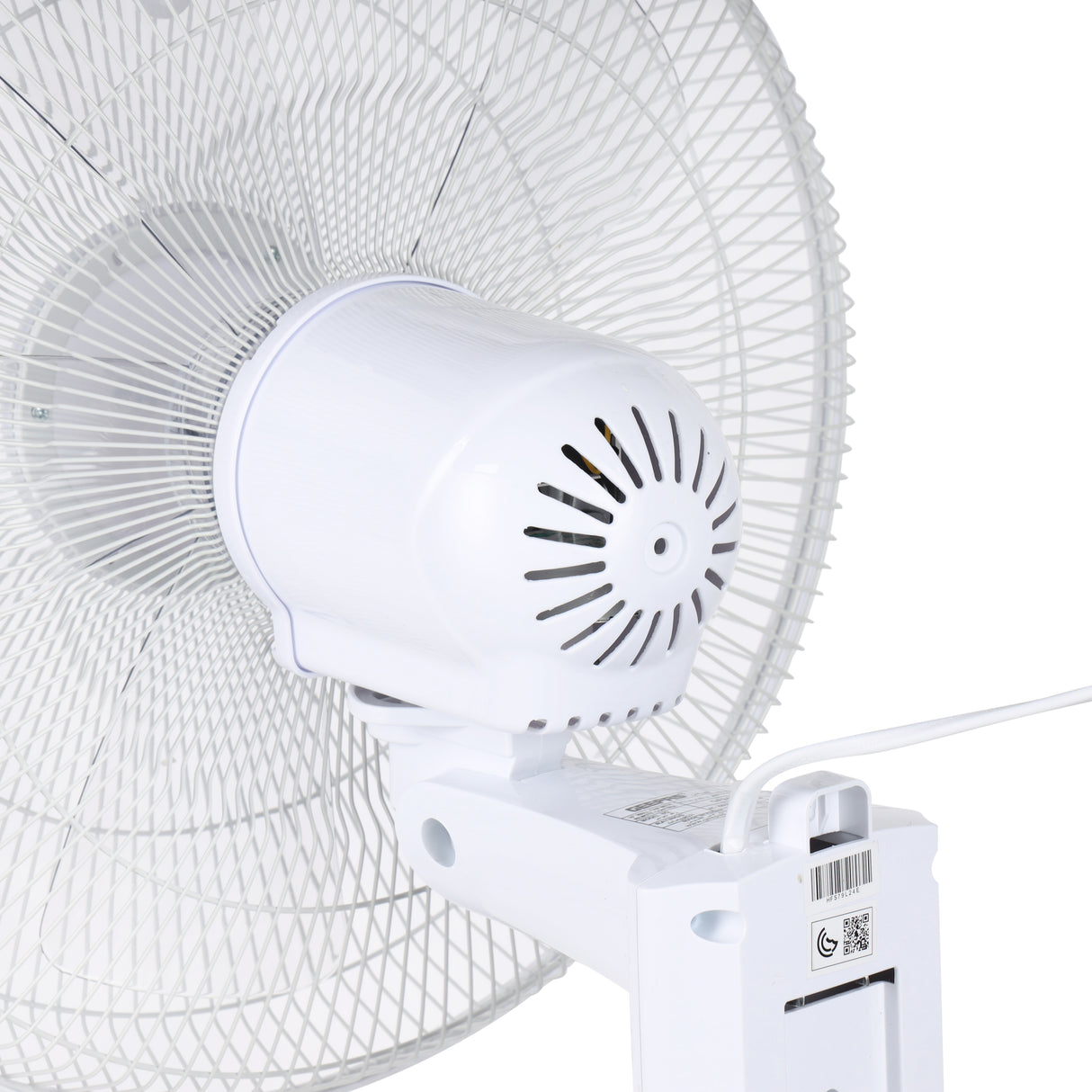 Geepas GF9479 16-Inch Wall Fan with Remote Control | 60W | 3 Speeds | 12-Hour Timer | 1250 RPM Air Delivery | 5 Aerodynamic AS Blades  | Wide Horizontal Oscillation
