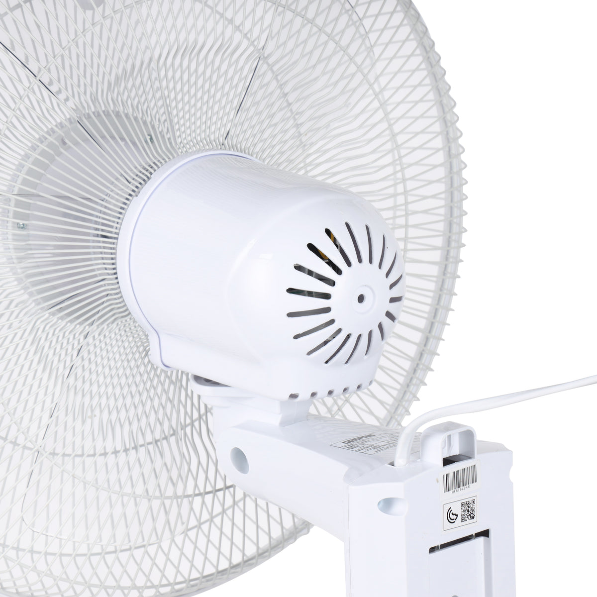 Geepas GF9479 16-Inch Wall Fan with Remote Control |Powerful Copper Motor | 3 Speed Settings | 5 AS Blades | Wide-Angle Oscillation | Overheat Protection | Durable Design