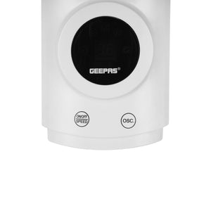 Geepas GF9479 16-Inch Wall Fan with Remote Control |Powerful Copper Motor | 3 Speed Settings | 5 AS Blades | Wide-Angle Oscillation | Overheat Protection | Durable Design