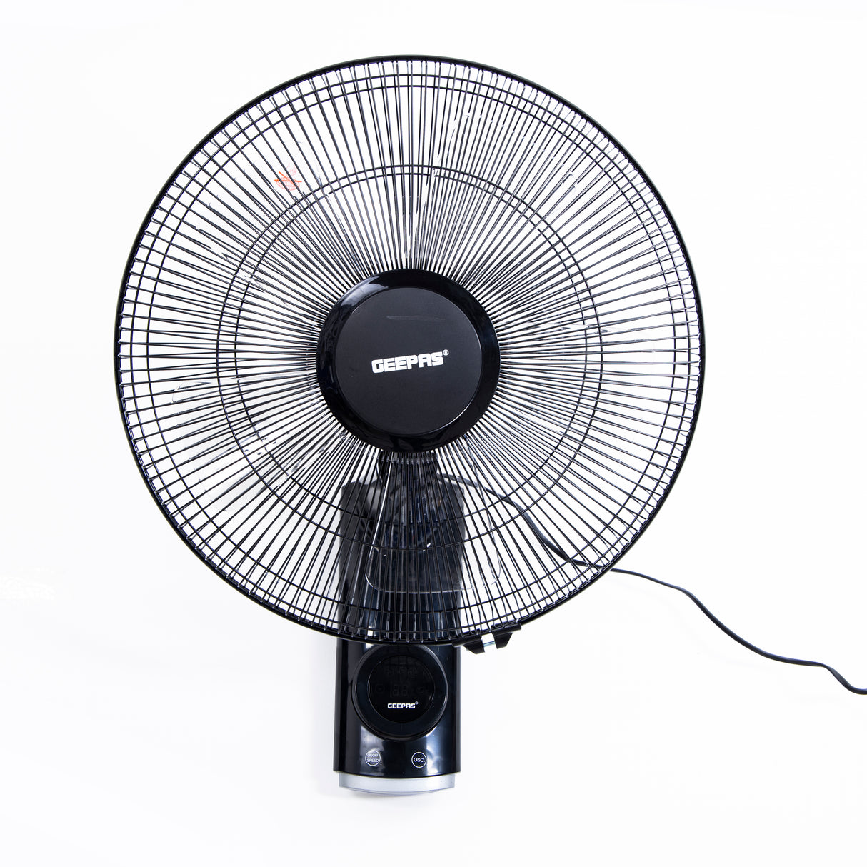 Geepas 16" Wall Fan with Remote Control- GF9479/ with 12 Hours Timer, 3-Speed Controls, 5 Leaf Blades/ Wide Angle Horizontal Oscillation and Efficient Cooling