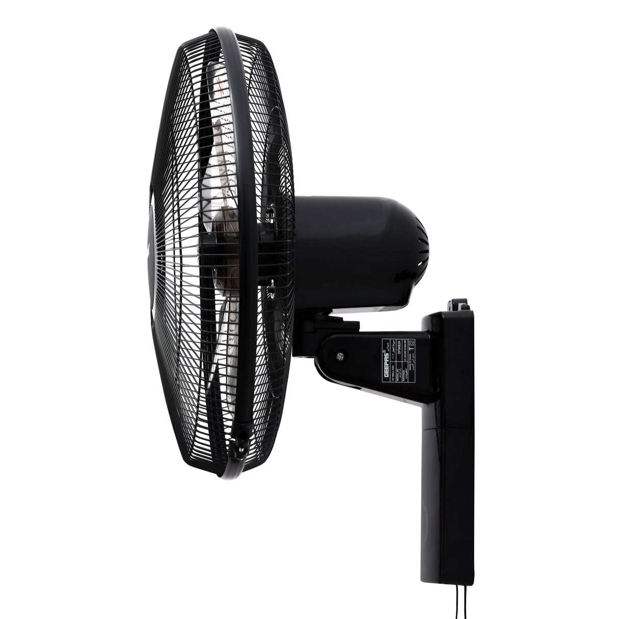 Geepas GF9483 16 Inch Wall Fan | Powerful Copper Motor with 3 Speed Control | 5 Durable AS Blades | Wide Angle Oscillation | Overheat Protection |  2 Years Warranty