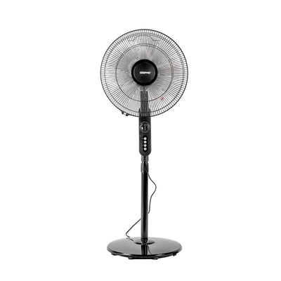 Geepas GF9488 16 Inch Stand Fan |Powerful Copper Motor for Efficient Cooling| 3Speed Settings| Adjustable Height| Oscillation Function| Quiet Operation| 2 Years Warranty