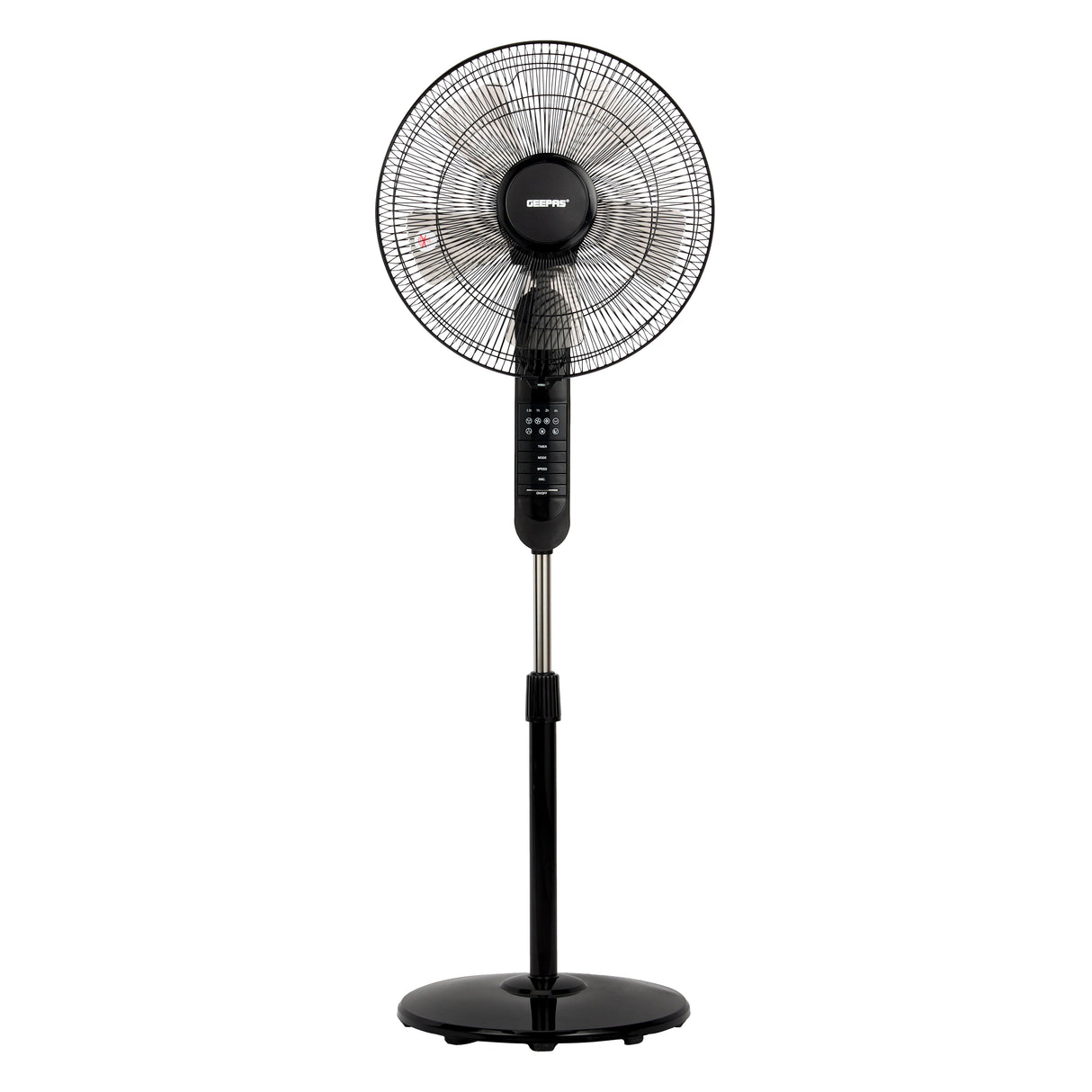 Geepas GF9489 16 Inch Stand Fan with Remote Control | 60W Powerful Motor | 3 Speed Settings| 7.5 Hour Timer | Adjustable Height | Oscillation Function | 2 Years Warranty