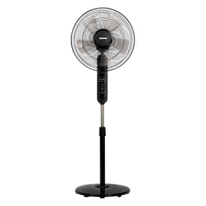 Geepas GF9489 16 Inch Stand Fan with Remote Control | 60W Powerful Motor | 3 Speed Settings| 7.5 Hour Timer | Adjustable Height | Oscillation Function | 2 Years Warranty