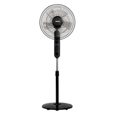 Geepas GF9489 16 Inch Stand Fan with Remote Control | 60W Powerful Motor | 3 Speed Settings| 7.5 Hour Timer | Adjustable Height | Oscillation Function | 2 Years Warranty