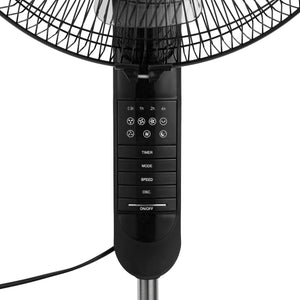 Geepas GF9489 16 Inch Stand Fan with Remote Control | 60W Powerful Motor | 3 Speed Settings| 7.5 Hour Timer | Adjustable Height | Oscillation Function | 2 Years Warranty