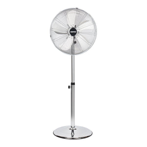 Geepas 16" Metal Stand Fan- GF9611L/ Pedestal Fans with Adjustable Pitch Angle and 5 Aluminum Blade for Strong Wind, 3-Speed Levels/ High Performance 50W Motor