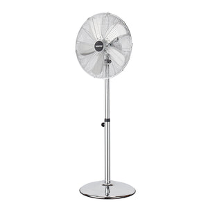 Geepas 16" Metal Stand Fan- GF9611L/ Pedestal Fans with Adjustable Pitch Angle and 5 Aluminum Blade for Strong Wind, 3-Speed Levels/ High Performance 50W Motor