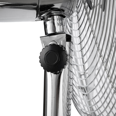 Geepas 16" Metal Stand Fan- GF9611L/ Pedestal Fans with Adjustable Pitch Angle and 5 Aluminum Blade for Strong Wind, 3-Speed Levels/ High Performance 50W Motor