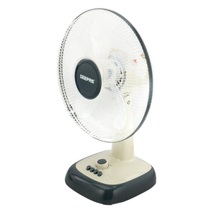 Geepas GF9616 16” Table Fan with 3-Speed Control | High Wind Speed | 60-Minute Timer| Automatic Oscillation | 5 Leaf Blades | Powerful Copper Motor | 2 Years Warranty