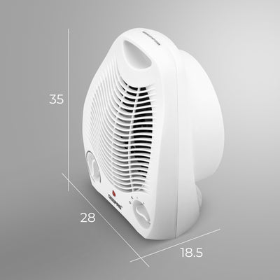 Geepas GFH9518 Fan Heater | 2000W/1000W Dual Heating Power with Adjustable Thermostat| Power Indicator Light | Overheat Protection | Portable Design | 2 Years Warranty
