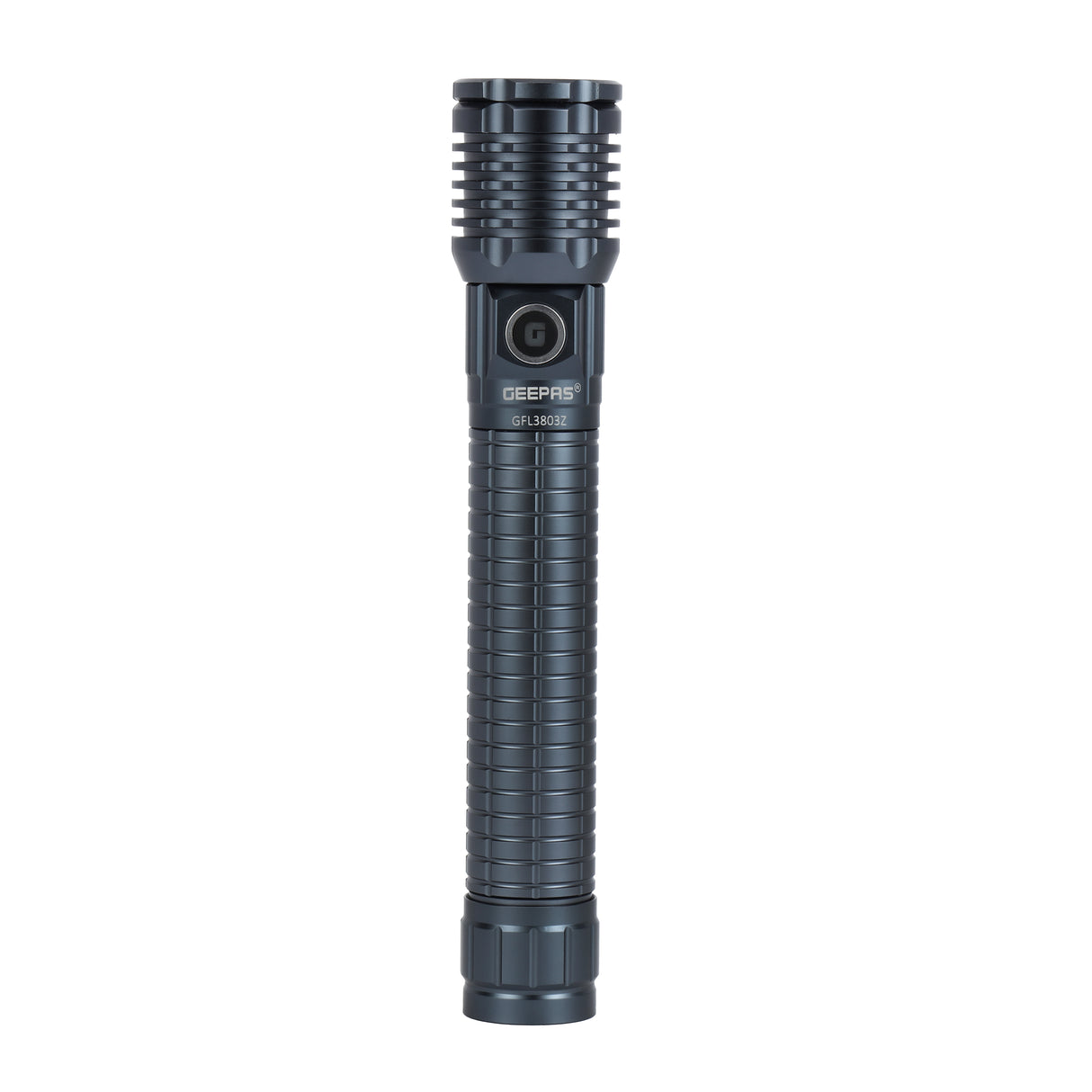 Geepas Zoomable LED Flashlight GFL3803Z|25W High-Power LEDs, 10H Backup, Type-C Charging, Durable Aluminum Alloy Housing|Ideal for Indoor & Outdoor Use |Lifetime Warranty