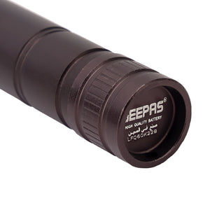 Geepas GFL3861 Rechargeable LED Flashlight | CREE LED | 1000m Beam Range | IP64 Waterproof | Durable 6063 aluminum alloy body | Rechargeable 14500 Li-ion battery