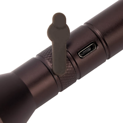 Geepas GFL3861 Rechargeable LED Flashlight | CREE LED | 1000m Beam Range | IP64 Waterproof | Durable 6063 aluminum alloy body | Rechargeable 14500 Li-ion battery