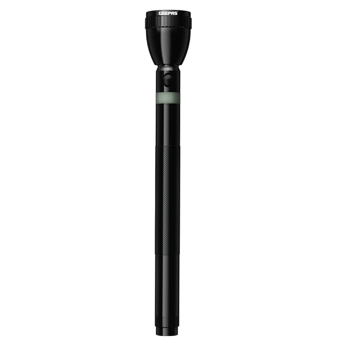 Geepas GFL3869 Rechargeable LED Flashlight | 10W High Power LED | 6000mAh Li-Ion Battery | Aircraft-grade aluminium body | Bright & focused illumination | Durable Design