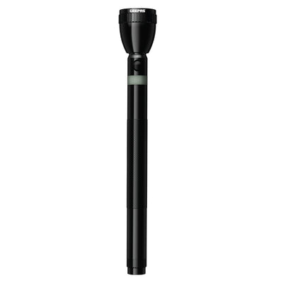 Geepas GFL3869 Rechargeable LED Flashlight | 10W High Power LED | 6000mAh Li-Ion Battery | Aircraft-grade aluminium body | Bright & focused illumination | Durable Design