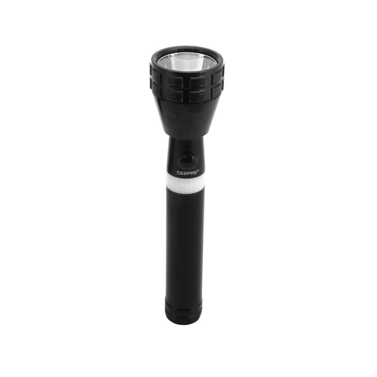 Geepas GFL4623 Rechargeable LED Flashlight 3-in-1 Combo | Aircraft Aluminium Torch | Long-Range Illumination | Aircraft-Grade Aluminium Construction | 2 Hours Runtime