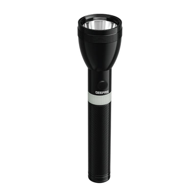 Geepas GFL4641 Rechargeable LED Flashlight 7W | 3000mAh Li-Ion Battery | Aircraft-Grade Aluminium Torch | Compact and ergonomic design |One-touch push button operation