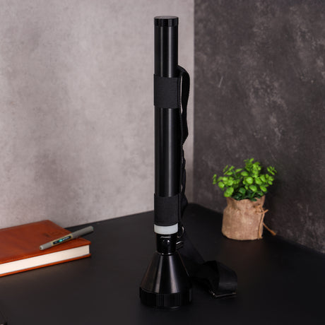 Geepas GFL4653 Rechargeable LED Flashlight | 10W T6 LED | 7000mAh Battery | Long Range Torch | 5 hours working time | Aircraft-grade aluminum alloy body | AC/DC charging