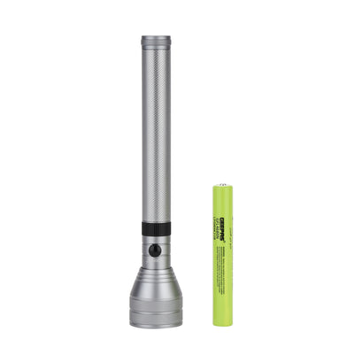 Geepas GFL4680 Rechargeable LED Flashlight | 3PCS Combo | 6000mAh Aluminium Torch|  Up to 4 Hours  Runtime | Aircraft-Grade Aluminium Body | Rechargeable Up to 1500 Times