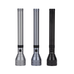 Geepas GFL4680 Rechargeable LED Flashlight | 3PCS Combo | 6000mAh Aluminium Torch|  Up to 4 Hours  Runtime | Aircraft-Grade Aluminium Body | Rechargeable Up to 1500 Times