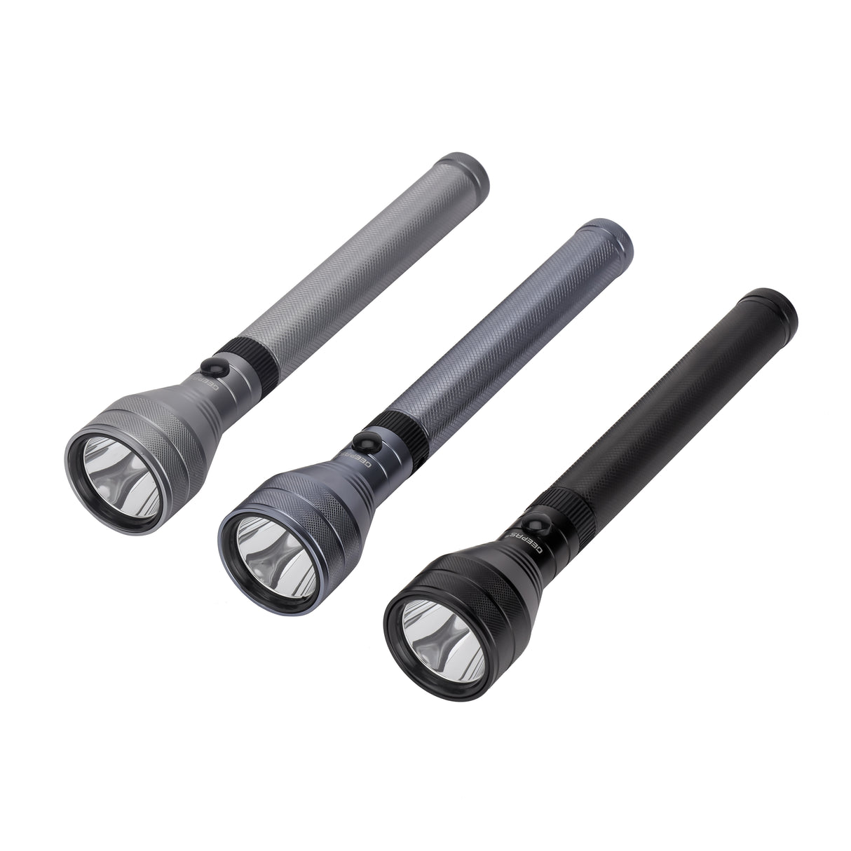 Geepas GFL4680 Rechargeable LED Flashlight | 3PCS Combo | 6000mAh Aluminium Torch|  Up to 4 Hours  Runtime | Aircraft-Grade Aluminium Body | Rechargeable Up to 1500 Times