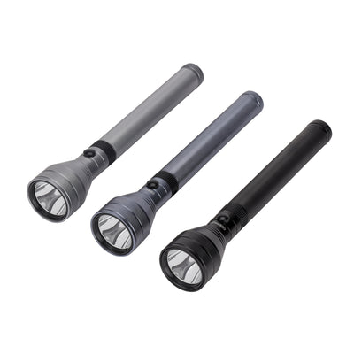 Geepas GFL4680 Rechargeable LED Flashlight | 3PCS Combo | 6000mAh Aluminium Torch|  Up to 4 Hours  Runtime | Aircraft-Grade Aluminium Body | Rechargeable Up to 1500 Times