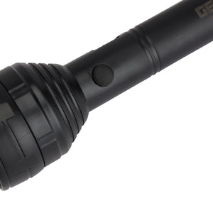 Geepas GFL4687 Rechargeable LED Flashlight | 3000mAh Lithium Battery Torch | Up to 12 hours of  working time | Bright, focused LED illumination |Lifetime warranty for LED