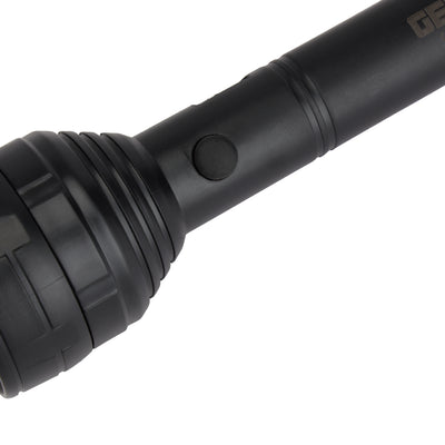 Geepas GFL4687 Rechargeable LED Flashlight | 3000mAh Lithium Battery Torch | Up to 12 hours of  working time | Bright, focused LED illumination |Lifetime warranty for LED