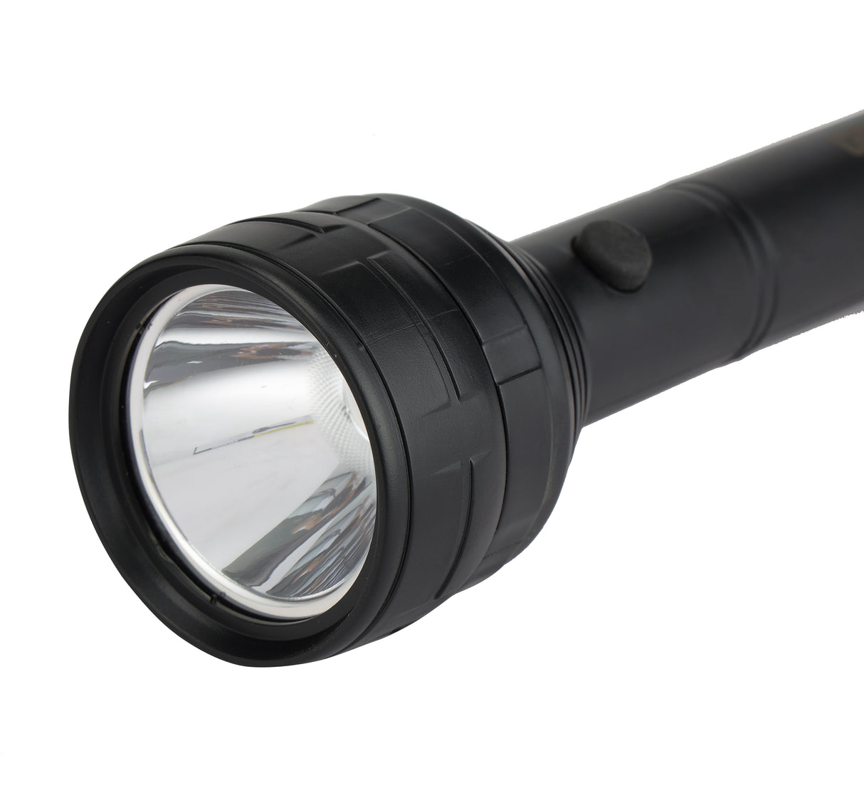 Geepas GFL4687 Rechargeable LED Flashlight | 3000mAh Lithium Battery Torch | Up to 12 hours of  working time | Bright, focused LED illumination |Lifetime warranty for LED