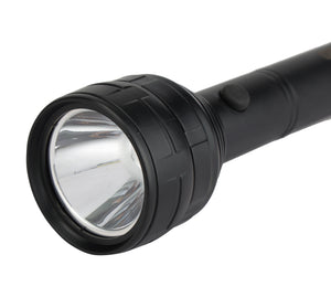Geepas GFL4687 Rechargeable LED Flashlight | 3000mAh Lithium Battery Torch | Up to 12 hours of  working time | Bright, focused LED illumination |Lifetime warranty for LED
