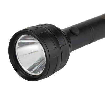 Geepas GFL4687 Rechargeable LED Flashlight | 3000mAh Lithium Battery Torch | Up to 12 hours of  working time | Bright, focused LED illumination |Lifetime warranty for LED