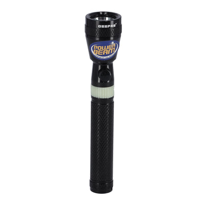 Geepas GFL51028 Rechargeable LED Flashlight | 3W CREE LED Aluminium Torch | 800-Metre Beam Distance |Aircraft-Grade Aluminium Body | Up to 1,500 Recharge Cycles