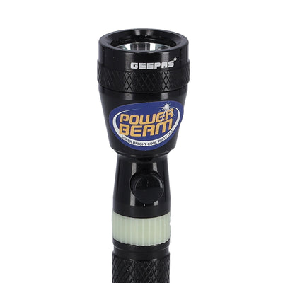 Geepas GFL51028 Rechargeable LED Flashlight | 3W CREE LED Aluminium Torch | 800-Metre Beam Distance |Aircraft-Grade Aluminium Body | Up to 1,500 Recharge Cycles