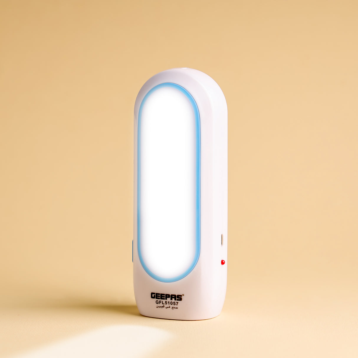 Geepas GFL51057 Rechargeable LED Flashlight | 2-in-1 Emergency Torch Design | 3.5 Hours Working| Side Light| Long-Lasting 4V Battery & Reliable Home Lighting Solution