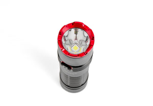 Geepas GFL51065 VIP Series Rechargeable LED Flashlight | 2500 Lumens |Type-C Charging | Long Battery Runtime |6063 Aircraft-Grade Aluminium Construction |Anti-Slip Design
