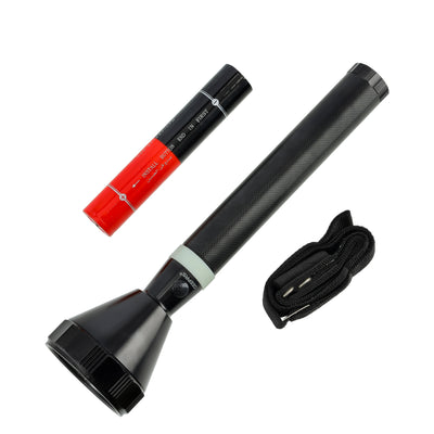 Geepas GFL51074 Rechargeable LED Flashlight | 7W T6 LED | 5000mAh Ni-CD Battery | 2000m Beam Distance | Up to 6 hours of  working time | Lifetime warranty for the T6 LED