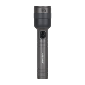 Geepas Digital Zoomable LED Flashlight- GFL51081Z/ 60W Laser High-Power LEDs, Perfect for Indoor and Outdoor Use, 15 Hours Continuous Working, 2 Modes