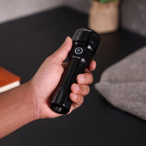Geepas Zoomable LED Flashlight GFL51098Z |20W High Power, 2000 Lumens |4000mAh Rechargeable Battery, 5H Runtime, Type-C Charging, Durable Aluminum Body |Lifetime Warranty