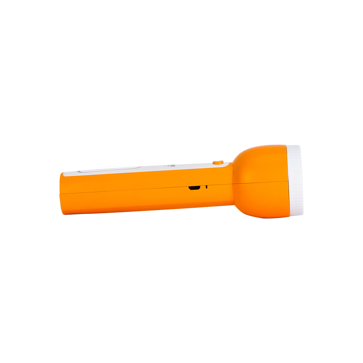 Geepas Rechargeable LED Flashlight with Side Light- GFL5577P/ Perfect for Indoor and Outdoor Use, 5 Hours Working/Dual Modes, Fast Charging/ Orange, 2 Years Warranty