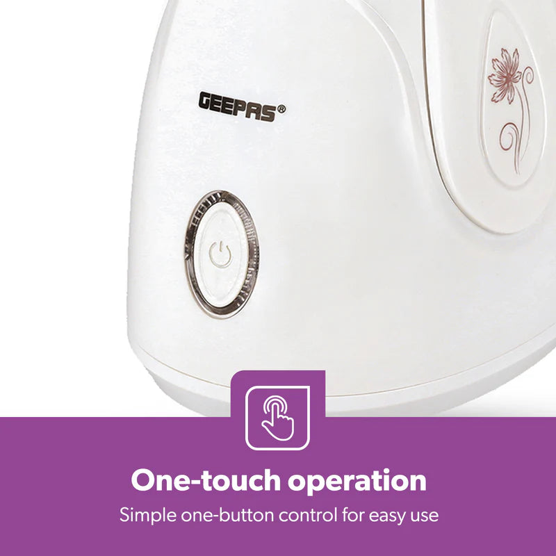 Geepas GFS63041 Facial Steamer | 280W Nano-Iconic Facial Steaming Device | 100ml Water Tank| One-Touch Operation| Rapid Mist in 50 Sec & Auto Shut-Off| 2 Years Warranty