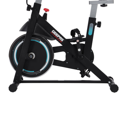 Geepas GFT90004 Spin Bike | 4kg Flywheel & Digital Display | Adjustable Resistance | Adjustable Handlebar & Seat | Digital Display | Low-Noise Operation | Lightweight