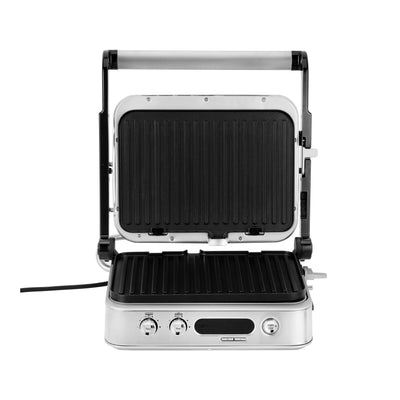 Geepas Digital Stainless Steel Grill Maker GGM36516 | LED Display | 60-Min Timer | Non-Stick Detachable Plates | 180° Flat Grill Opening | Fast Heating | Powerful 2170W