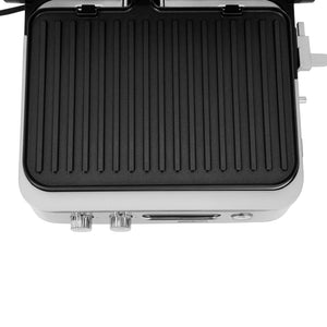 Geepas Digital Stainless Steel Grill Maker GGM36516 | LED Display | 60-Min Timer | Non-Stick Detachable Plates | 180° Flat Grill Opening | Fast Heating | Powerful 2170W