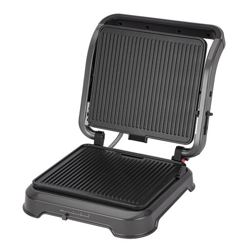 Geepas GGM36539 Grill Maker | 2000W | Stainless Steel Electric Grill with Adjustable Temperature Control| Non-Stick Plates| Drip Tray| Quick Heating| 2 Years Warranty