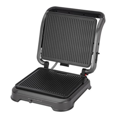 Geepas GGM36539 Grill Maker | 2000W | Stainless Steel Electric Grill with Adjustable Temperature Control| Non-Stick Plates| Drip Tray| Quick Heating| 2 Years Warranty