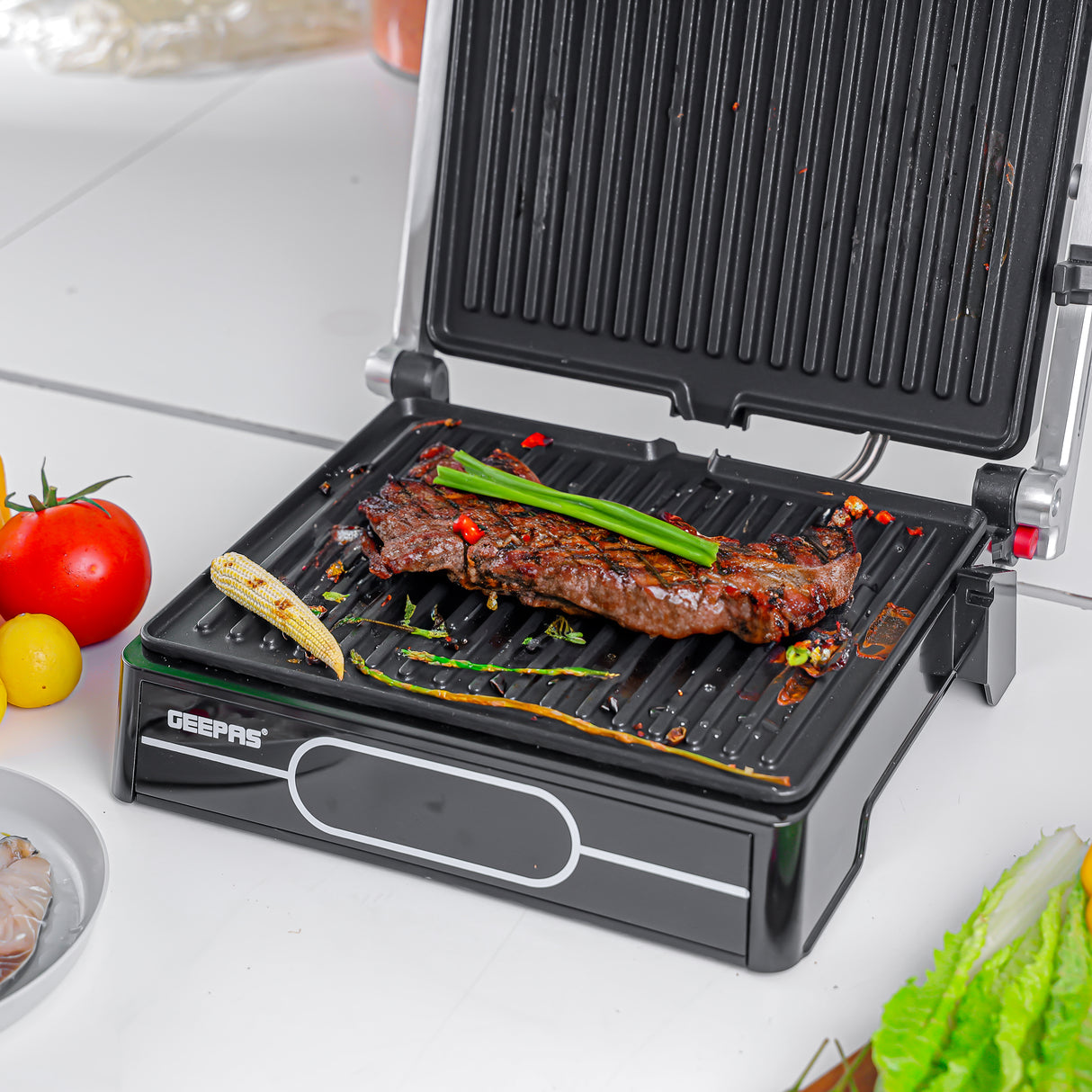 Geepas Digital Stainless Steel Grill Maker – GGM36557