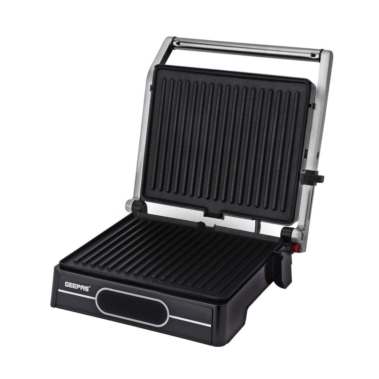 Geepas 2000 W 4-Slice Grill Maker- GGM36557/Non-Stick Plates for Easy Release /Digital Control Temperature with 9 Levels Manual Adjustable Height/Black, 2 Years Warranty