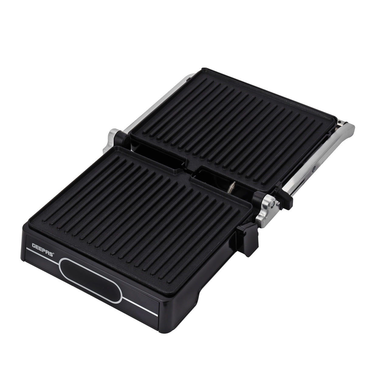 Geepas 2000 W 4-Slice Grill Maker- GGM36557/Non-Stick Plates for Easy Release /Digital Control Temperature with 9 Levels Manual Adjustable Height/Black, 2 Years Warranty