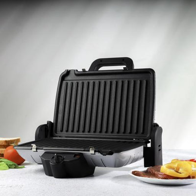 Geepas Multifunction Grill Maker GGM5458 |Powerful Electric Grill with Non-Stick Plates| Adjustable Thermostat Control| Cool-Touch Handle| Easy Cleaning| 2 Years Warranty